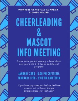 Cheer Mascot Info Mtg